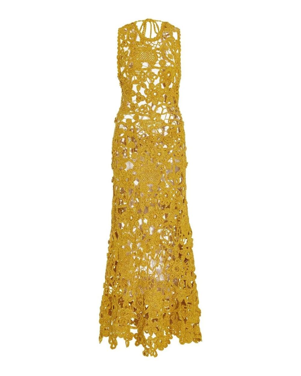Ulla Johnson Yeal Cotton Crochet Midi Dress - XS